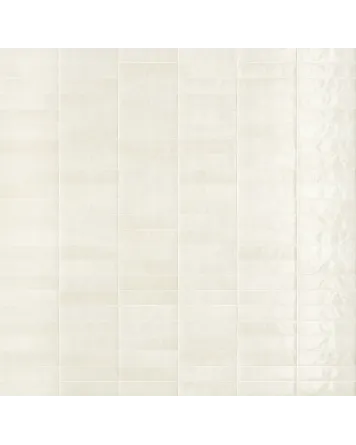 Zellige Wall Tile White Glossy 6x24 cm