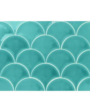 Smiles Aqua: Fischschuppen-Wandfliese in Blau
