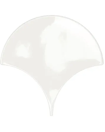 Smiles White: Fischschuppen-Wandfliese in Weiß