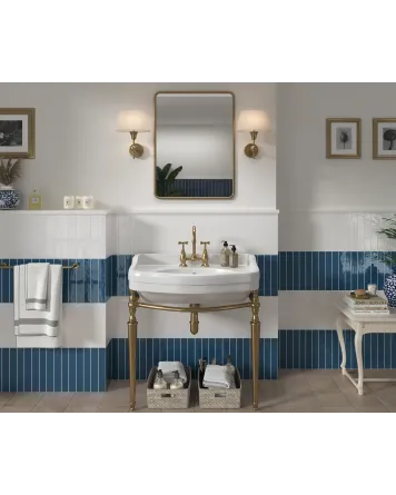 SKINNY LINE Navy, deep blue glossy, 5x30 cm wall tile