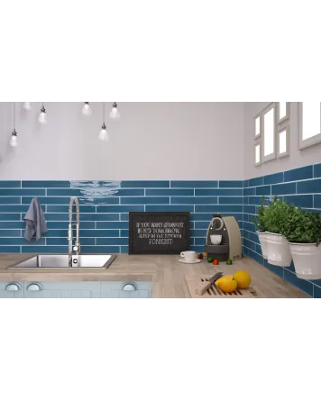 SKINNY LINE Navy, deep blue glossy, 5x30 cm wall tile