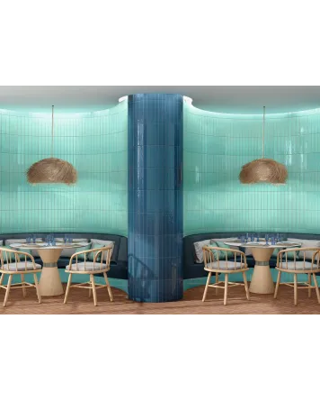 SKINNY LINE Aqua, fresh green glossy, 5x30 cm wall tile