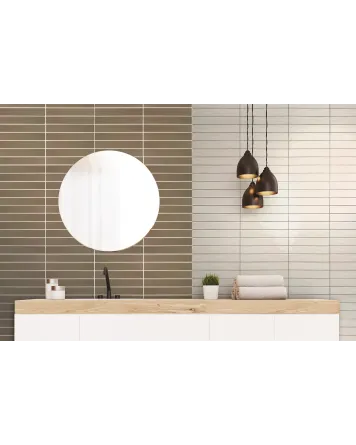 SKINNY LINE Newport, Beige Glossy, 5x30 cm Wall Tile