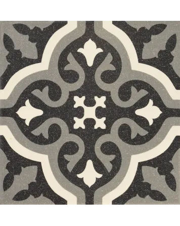 Florentine Black Dekorfliese, Klassik in Schwarz, 20x20 cm