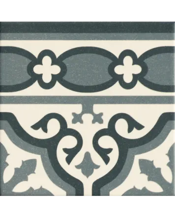 Florentine Blue Border Tile, Classic, Matt, 20x20 cm