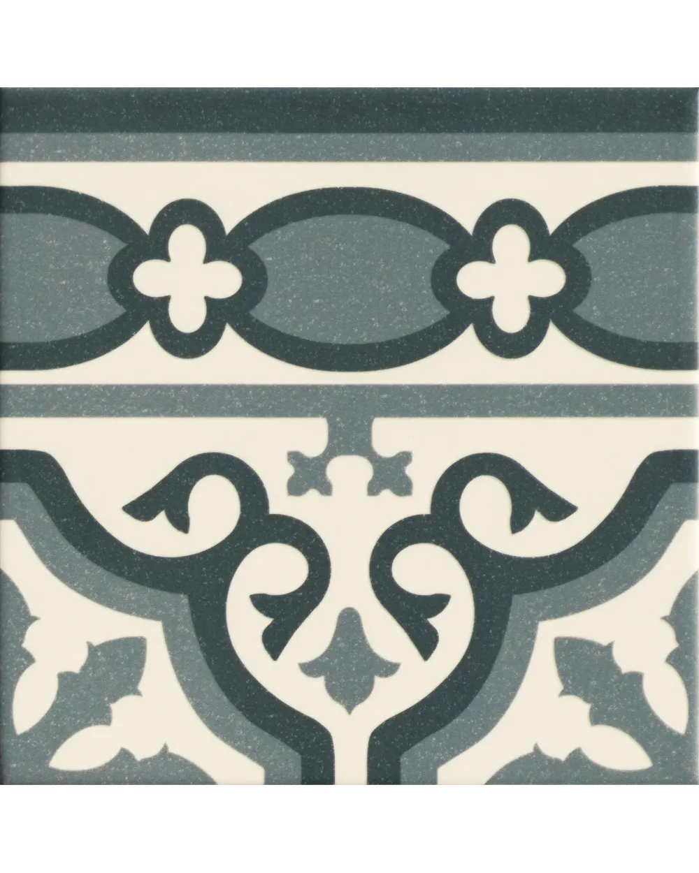 Florentine Blue Border Tile, Classic, Matt, 20x20 cm