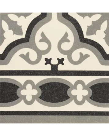 Florentine White Border Tile, Classic, Matt, 20x20 cm
