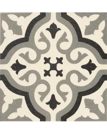 Florentine White: Classic Decorative Tile in White, 20x20 cm