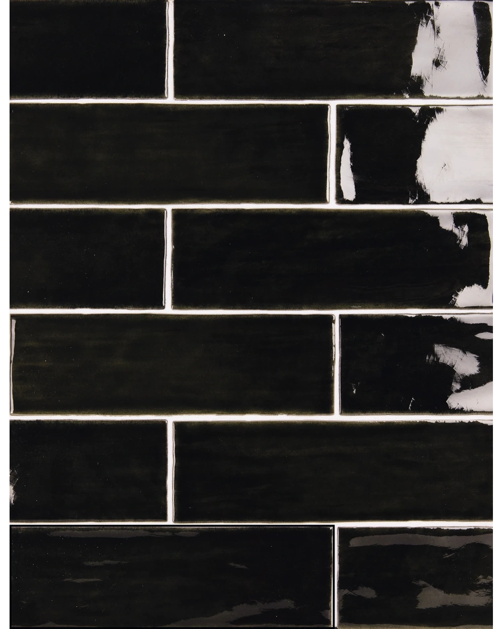 Nour Midnight Forest – Zellige Wall Tile Dark Green 6.5x20 cm | ZELLIGE COUTURE