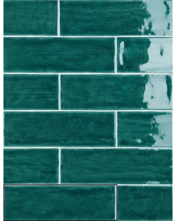Nour Emerald – Zellige Wall Tile Emerald Green 6.5x20 cm | ZELLIGE COUTURE