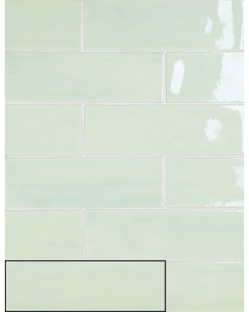 Nour Pastel Green – Zellige Wandfliese Grün 6,5x20 cm | ZELLIGE COUTURE