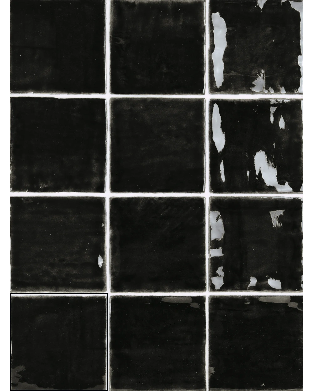 Nour Midnight Forest – Zellige Wall Tile, 10x10 cm