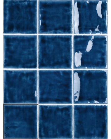 Nour Sapphire – Zellige Wall Tile in Blue, 10x10 cm