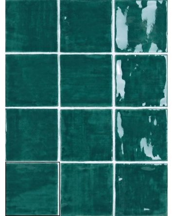 Nour Emerald – Zellige Wall Tile in Green, 10x10 cm