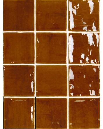 Nour Caramel – Zellige-Wandfliese in Braun, 10x10 cm