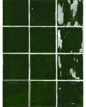 Nour Dark Green – Zellige-Wandfliese, 10x10 cm