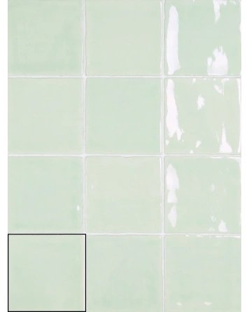 Nour Pastel Green – Zellige Wall Tile, 10x10 cm