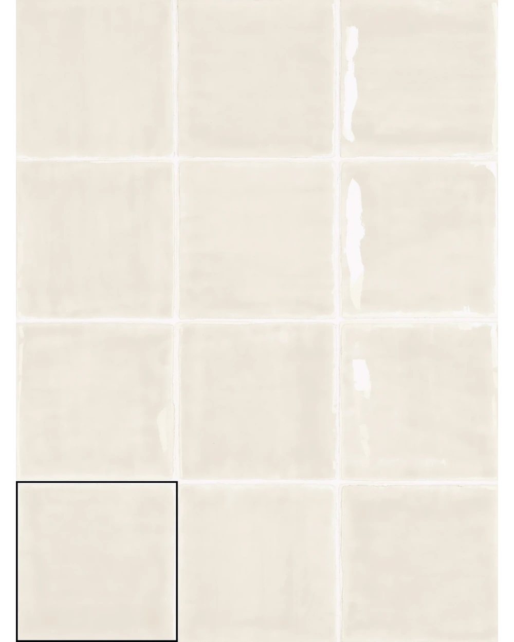 Nour Bone – Zellige Wall Tile in Pink, 10x10 cm
