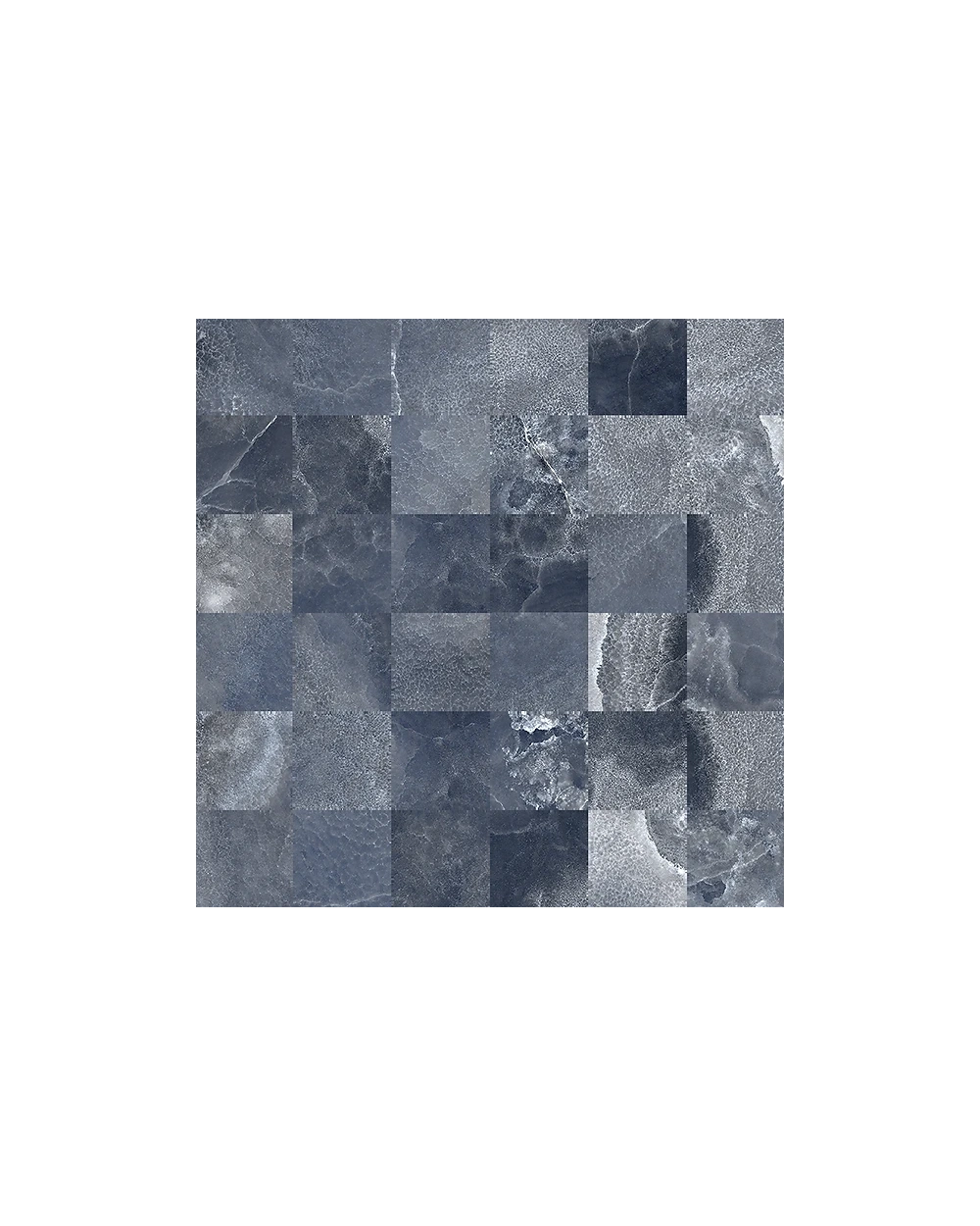 Crystal Glow Deepsea – Blue Mosaic with Marble Look