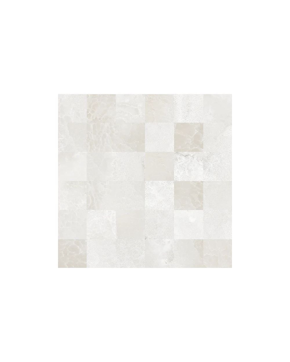 Crystal Glow White Mosaic – White Tile in Marble Look