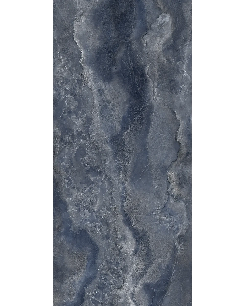 Crystal Glow Deepsea – Dark XXL Tile in Marble Look