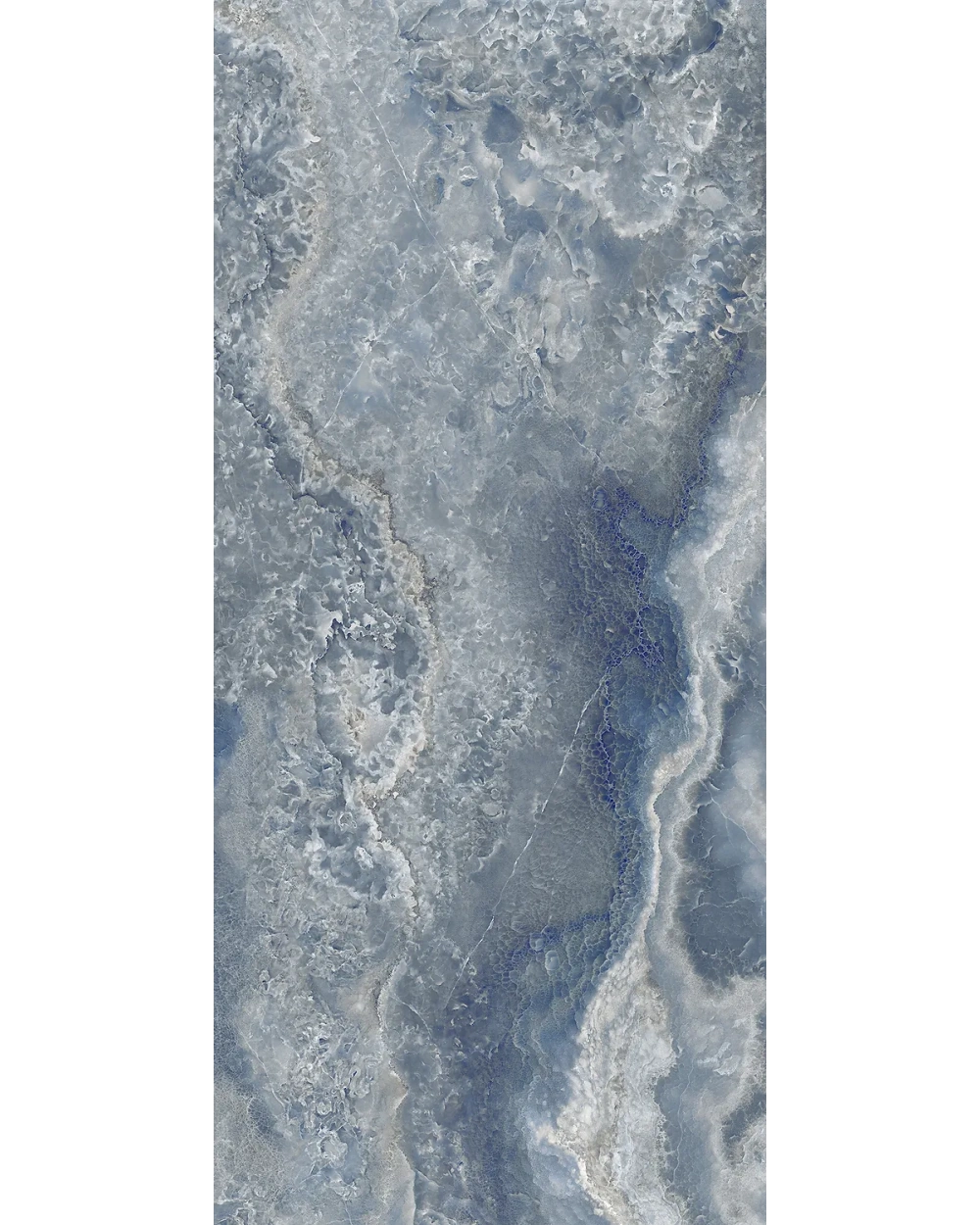 Crystal Glow Aqua – Blue XXL Tile in Marble Look