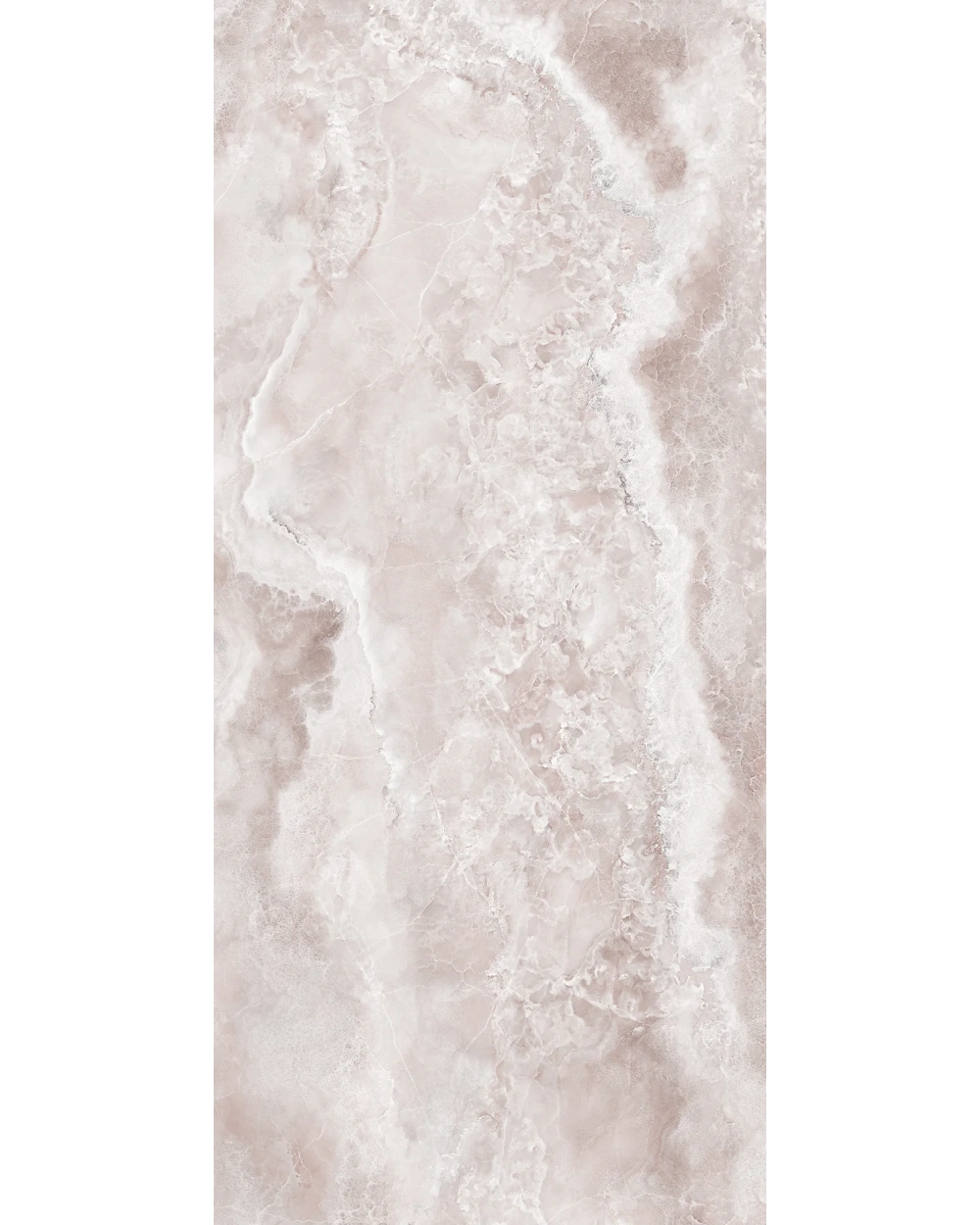 Crystal Glow Rose: XXL-Marmor-Fliese 120x280 cm, Rosa