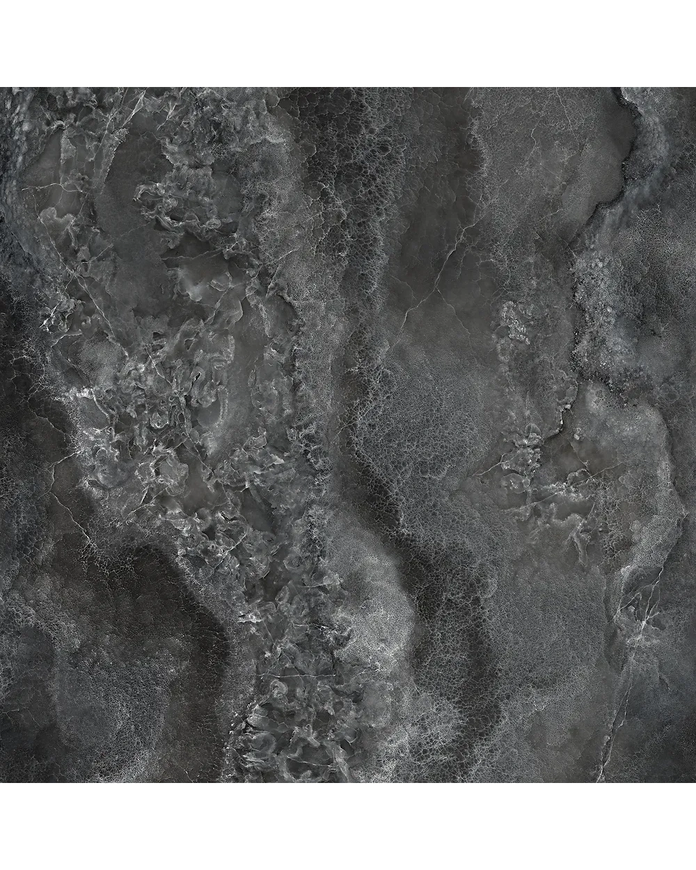 Crystal Glow Noir: Black Marble Tile 120x120 cm