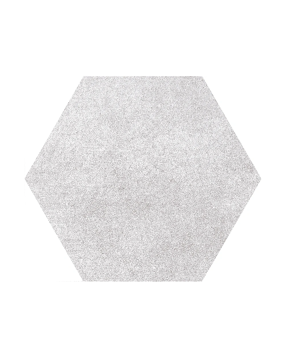Hexagon Tile White Matt in Concrete Look