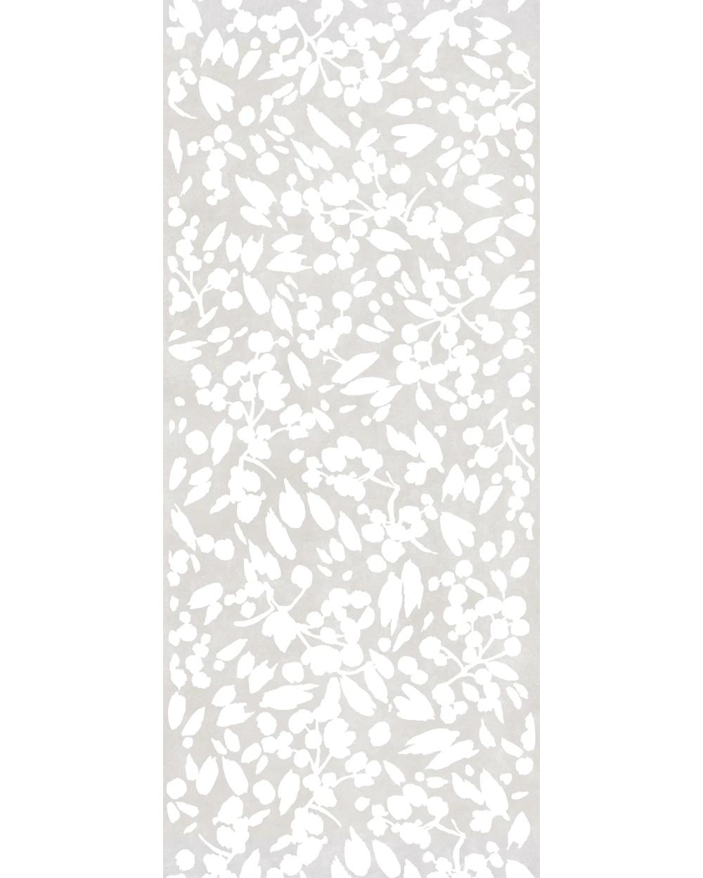 WORK Leaf Bianco – XXL Décor Wall Tile White, 120x280