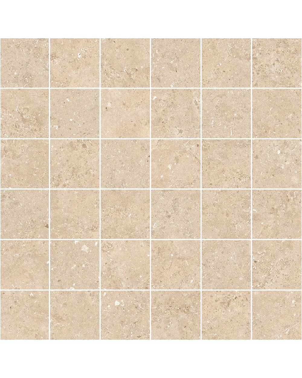 Mosaic Tile Beige Matt – Stone Look 30x30 cm (5x5)