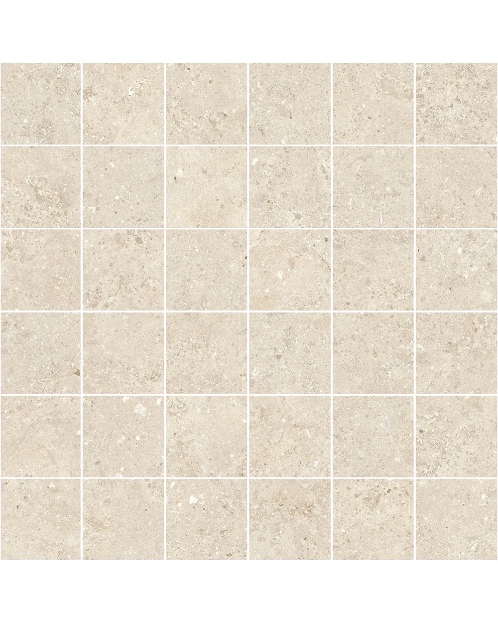 Mosaic Tile Ivory Matt – Stone Look 30x30 cm (5x5)