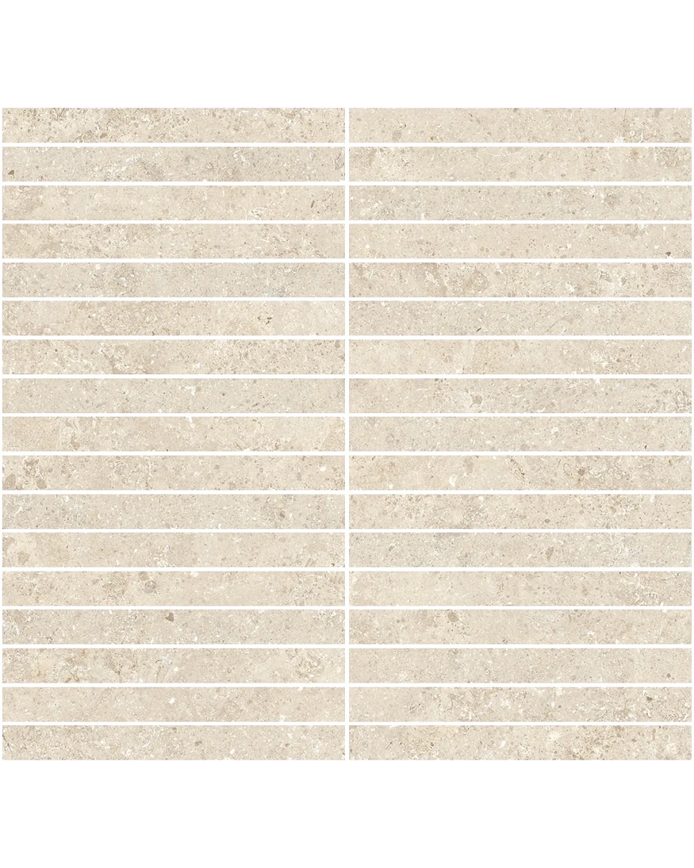 Kyoto Ivory Stick Mosaic – Warm Stone Look, 30x30 cm