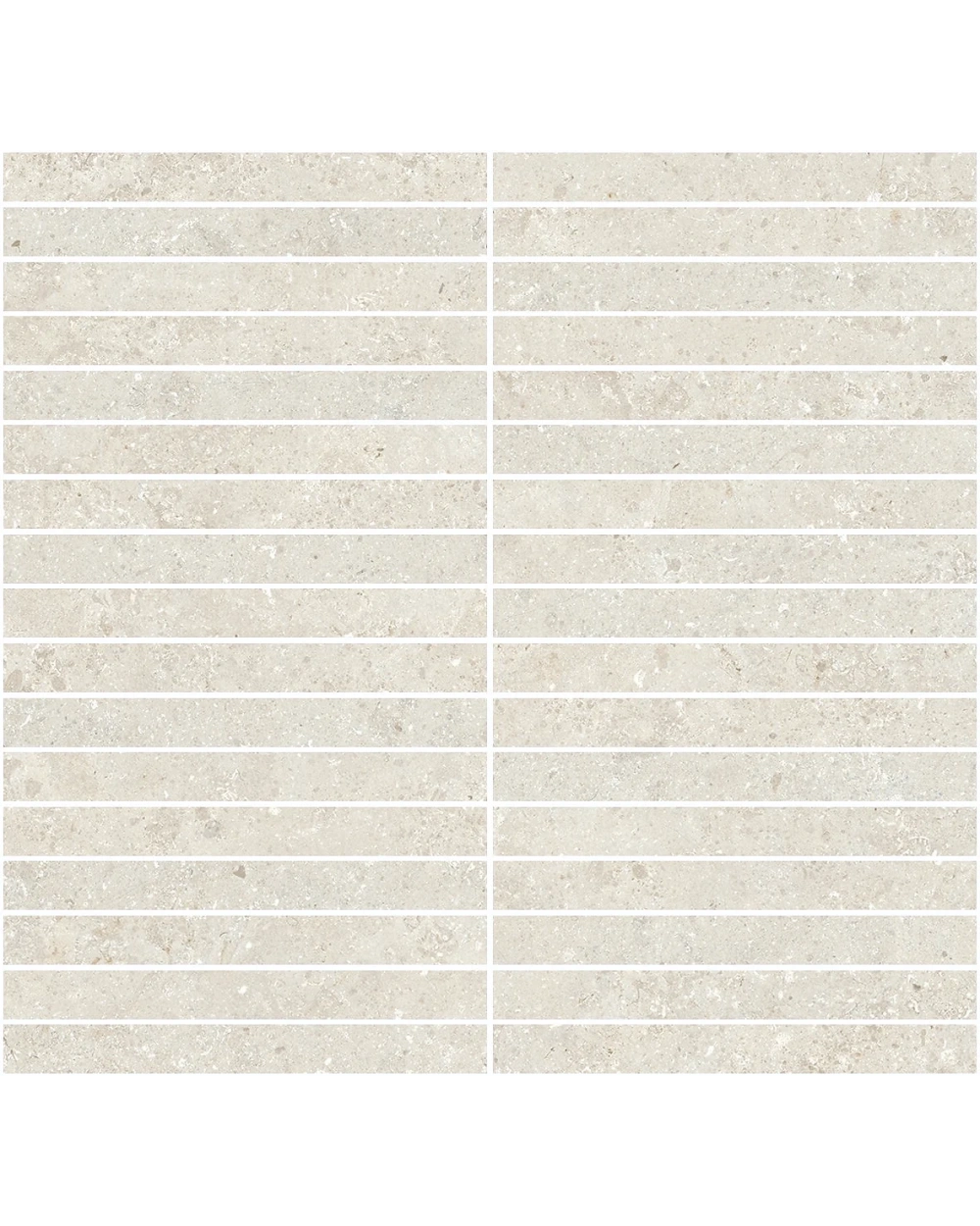 Kyoto White Stick Mosaic – Stone Look White, 30x30 cm