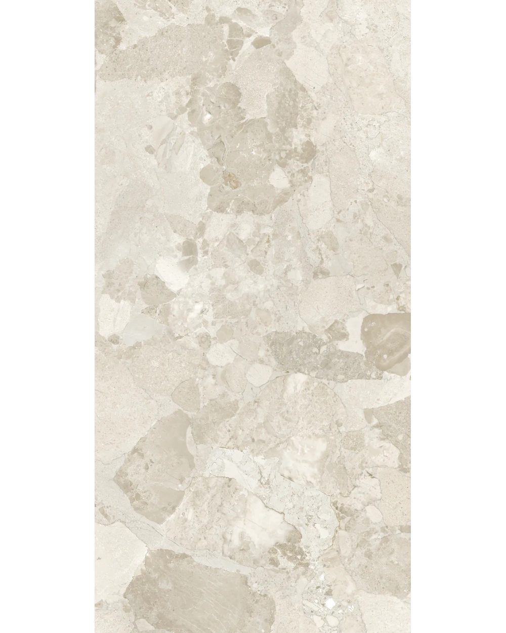 Terrazzo Tile Beige in Long Rectangular Format, Matt
