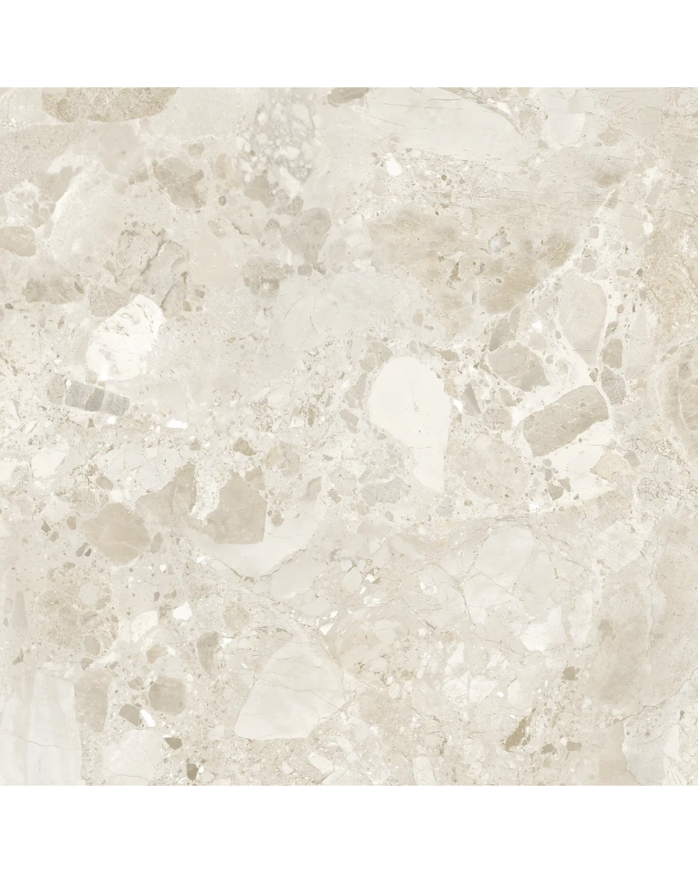 Terrazzo-Fliese in Beige, matt und großformatig