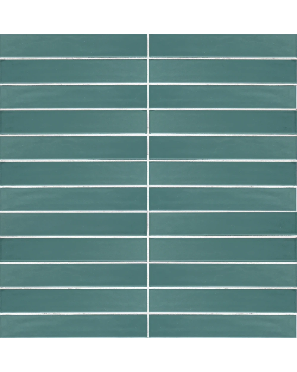 SKINNY LINE Ocean, tiefes Petrol glänzend, 5x30 cm Wandfliese