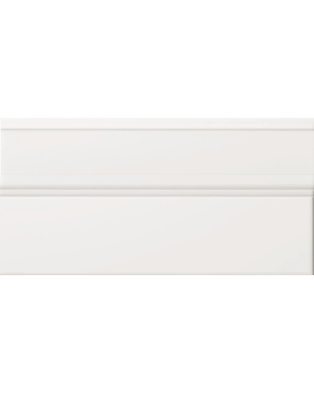 Boiserie Plinth Tile Zocalo Plinth White Matt 15x30 cm