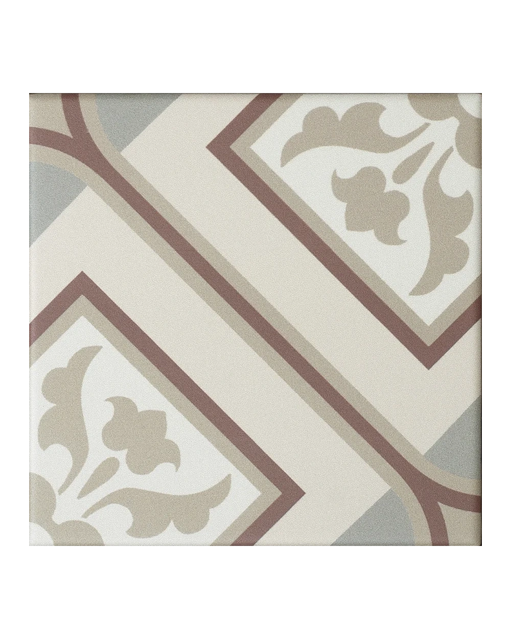 Alt Berlin Victoria: Jugendstil-Fliese in Rot, 14,7x14,7 cm