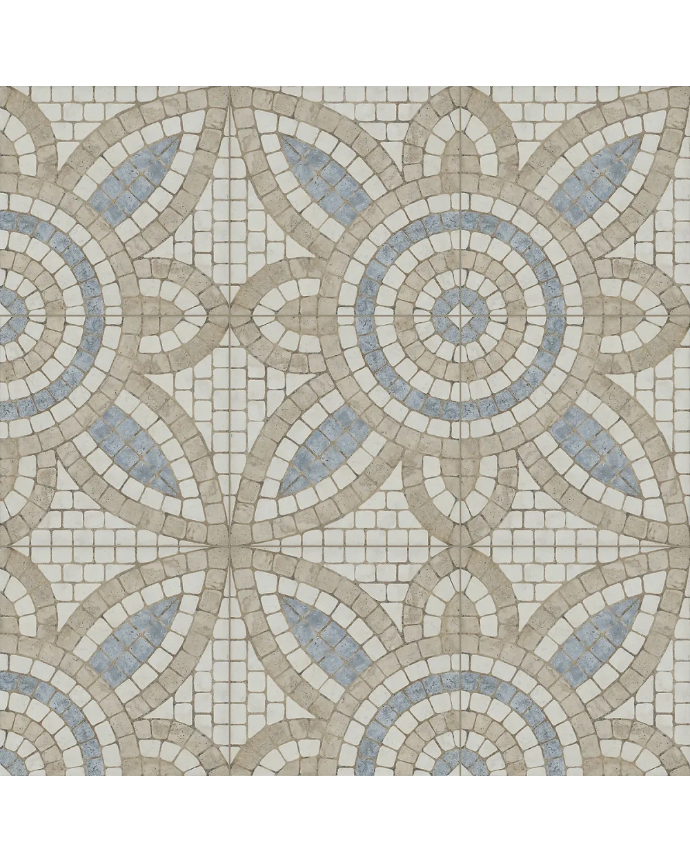 Malta Floor Tile Blue Matt in Vintage Look