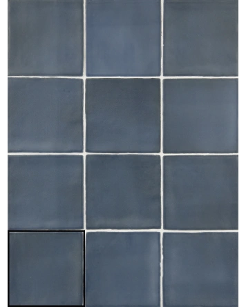 Blue Vintage Wall Tile Indigo Matt 10x10 cm
