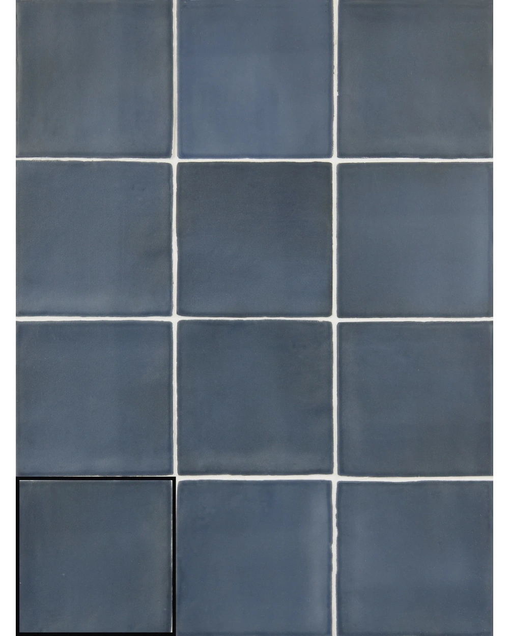 Blue Vintage Wall Tile Indigo Matt 10x10 cm