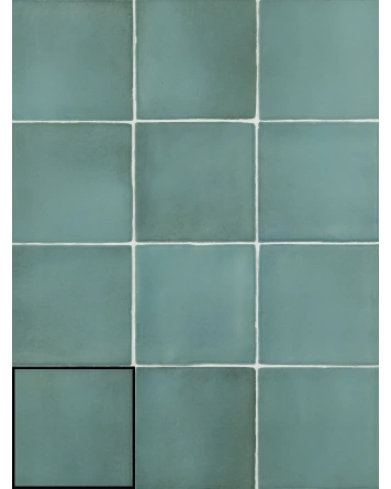 Turquoise Vintage Wall Tile Matt 10x10 cm