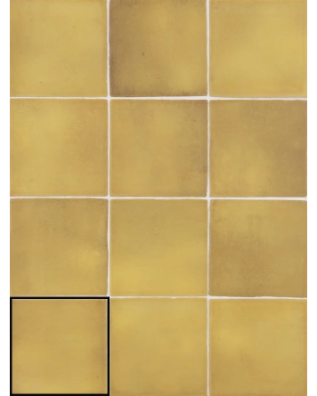 Yellow Vintage Wall Tile Matt 10x10 cm