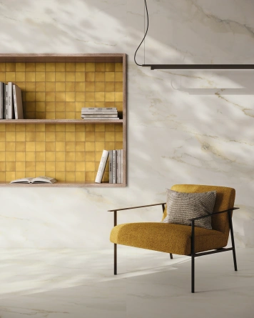 Yellow Vintage Wall Tile Matt 10x10 cm
