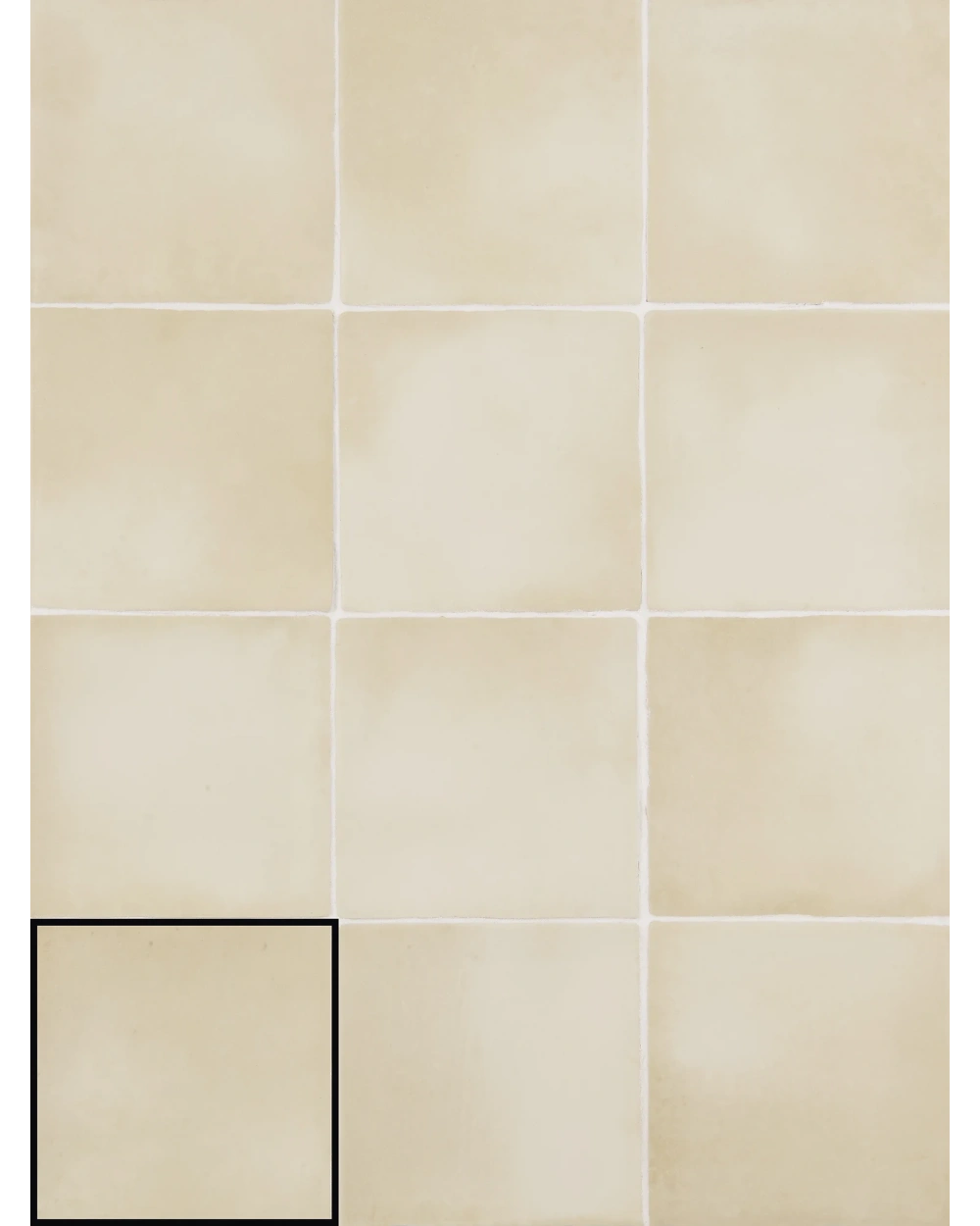 Beige Vintage-Wandfliese matt 10x10 cm