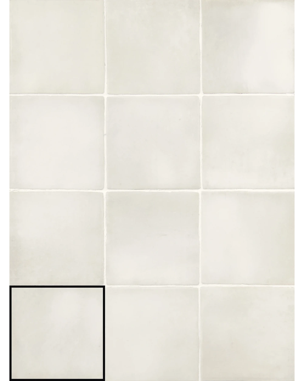 White Vintage Wall Tile Matt 10x10 cm