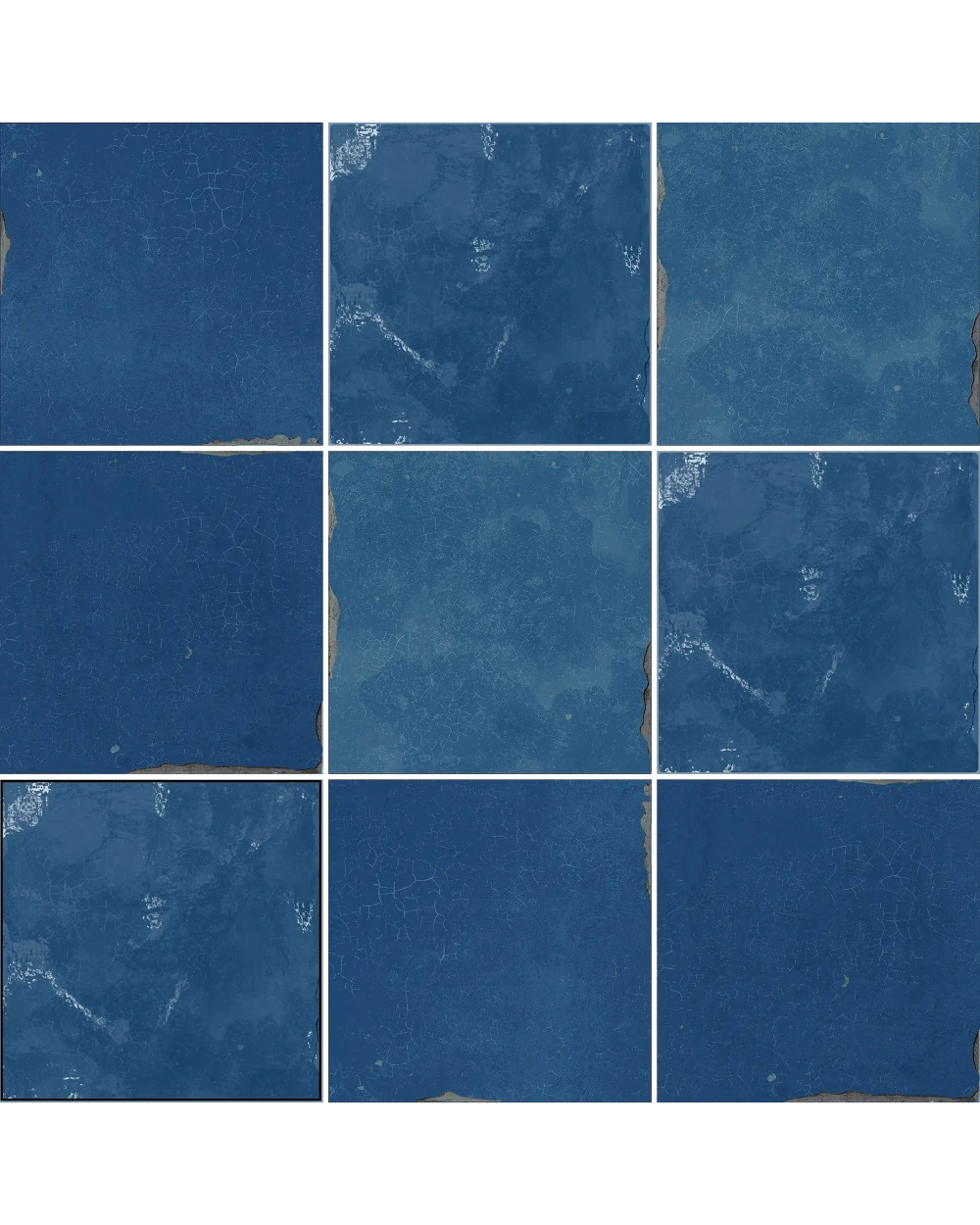 SOUK BLUE – Zellige Wandfliese in sattem Blau