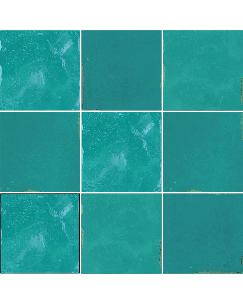 SOUK TURQUESA – Zellige Wall Tile in Turquoise, 13x13 cm