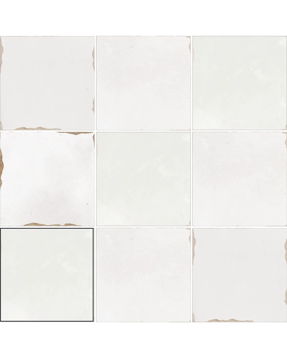 SOUK PEARL – Zellige Wandfliese in Weiß, 13x13 cm